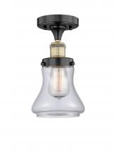  616-1F-BAB-G192 - Bellmont - 1 Light - 6 inch - Black Antique Brass - Semi-Flush Mount