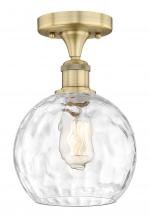  616-1F-BB-G1215-8 - Athens Water Glass - 1 Light - 8 inch - Brushed Brass - Semi-Flush Mount