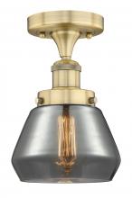 Innovations Lighting 616-1F-BB-G173 - Fulton - 1 Light - 7 inch - Brushed Brass - Semi-Flush Mount