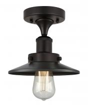  616-1F-OB-M5-OB - Railroad - 1 Light - 8 inch - Oil Rubbed Bronze - Semi-Flush Mount