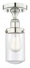  616-1F-PN-G312 - Dover - 1 Light - 5 inch - Polished Nickel - Semi-Flush Mount