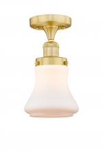  616-1F-SG-G191 - Bellmont - 1 Light - 6 inch - Satin Gold - Semi-Flush Mount