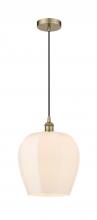  616-1P-AB-G461-12-LED - Norfolk - 1 Light - 12 inch - Antique Brass - Cord hung - Mini Pendant