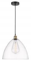  616-1P-BAB-GBD-162-LED - Bristol - 1 Light - 16 inch - Black Antique Brass - Cord hung - Pendant