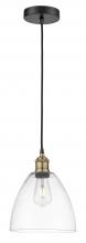  616-1P-BAB-GBD-92-LED - Bristol - 1 Light - 9 inch - Black Antique Brass - Cord hung - Mini Pendant