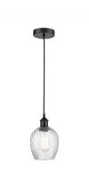  616-1P-BK-G292 - Salina - 1 Light - 6 inch - Matte Black - Cord hung - Mini Pendant