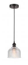  616-1P-OB-G412-LED - Dayton - 1 Light - 6 inch - Oil Rubbed Bronze - Cord hung - Mini Pendant