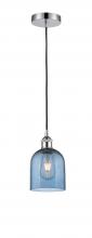  616-1P-PC-G558-6BL - Bella - 1 Light - 6 inch - Polished Chrome - Cord hung - Mini Pendant