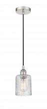  616-1P-PN-G112C-5CL - Cobbleskill - 1 Light - 5 inch - Polished Nickel - Cord hung - Mini Pendant