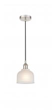  616-1P-PN-G411-LED - Dayton - 1 Light - 6 inch - Polished Nickel - Cord hung - Mini Pendant