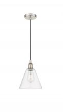  616-1P-PN-GBC-82 - Berkshire - 1 Light - 8 inch - Polished Nickel - Cord hung - Mini Pendant