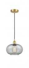  616-1P-SG-G247-LED - Gorham - 1 Light - 10 inch - Satin Gold - Cord hung - Mini Pendant