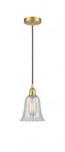  616-1P-SG-G2811-LED - Hanover - 1 Light - 6 inch - Satin Gold - Cord hung - Mini Pendant