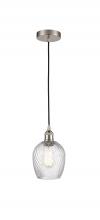  616-1P-SN-G292-LED - Salina - 1 Light - 6 inch - Brushed Satin Nickel - Cord hung - Mini Pendant