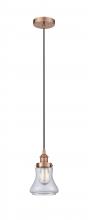  616-1PH-AC-G192-LED - Bellmont - 1 Light - 6 inch - Antique Copper - Cord hung - Mini Pendant