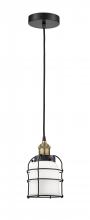  616-1PH-BAB-G51-CE - Bell Cage - 1 Light - 6 inch - Black Antique Brass - Mini Pendant