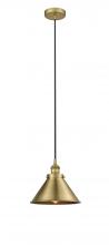  616-1PH-BB-M10-BB - Edison - 1 Light - 10 inch - Brushed Brass - Mini Pendant