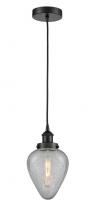  616-1PH-BK-G165 - Geneseo - 1 Light - 7 inch - Matte Black - Mini Pendant