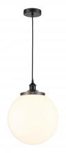  616-1PH-BK-G201-14 - Beacon - 1 Light - 14 inch - Matte Black - Mini Pendant