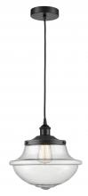  616-1PH-BK-G544 - Oxford - 1 Light - 12 inch - Matte Black - Mini Pendant