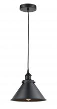  616-1PH-BK-M10-BK-LED - Briarcliff - 1 Light - 10 inch - Matte Black - Cord hung - Mini Pendant