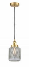  616-1PH-SG-G262 - Stanton - 1 Light - 6 inch - Satin Gold - Cord hung - Mini Pendant