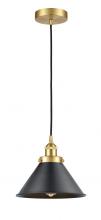  616-1PH-SG-M10-BK-LED - Briarcliff - 1 Light - 10 inch - Satin Gold - Cord hung - Mini Pendant