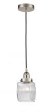  616-1PH-SN-G302-LED - Colton - 1 Light - 6 inch - Brushed Satin Nickel - Cord hung - Mini Pendant