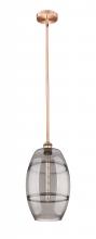  616-1S-AC-G557-10SM - Vaz - 1 Light - 10 inch - Antique Copper - Cord hung - Mini Pendant