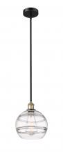  616-1S-BAB-G556-10CL - Rochester - 1 Light - 10 inch - Black Antique Brass - Cord hung - Mini Pendant