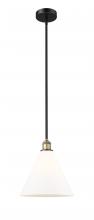  616-1S-BAB-GBC-121 - Berkshire - 1 Light - 12 inch - Black Antique Brass - Cord hung - Mini Pendant