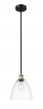  616-1S-BAB-GBD-92-LED - Bristol - 1 Light - 9 inch - Black Antique Brass - Cord hung - Mini Pendant