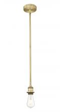  616-1S-BB-LED - Edison - 1 Light - 2 inch - Brushed Brass - Cord hung - Mini Pendant