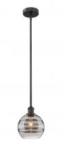  616-1S-BK-G556-8SM - Rochester - 1 Light - 8 inch - Matte Black - Cord hung - Mini Pendant