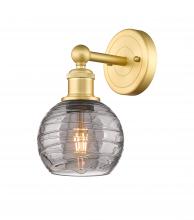  616-1W-SG-G1213-6SM - Athens Deco Swirl - 1 Light - 6 inch - Satin Gold - Sconce