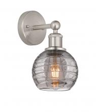  616-1W-SN-G1213-6SM - Athens Deco Swirl - 1 Light - 6 inch - Brushed Satin Nickel - Sconce