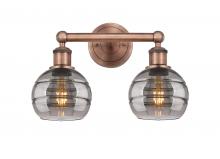  616-2W-AC-G556-6SM - Rochester - 2 Light - 15 inch - Antique Copper - Bath Vanity Light