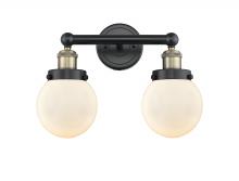  616-2W-BAB-G201-6 - Beacon - 2 Light - 15 inch - Black Antique Brass - Bath Vanity Light