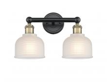  616-2W-BAB-G411 - Dayton - 2 Light - 15 inch - Black Antique Brass - Bath Vanity Light