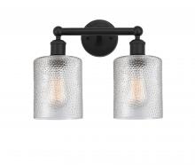  616-2W-BK-G112 - Cobbleskill - 2 Light - 14 inch - Matte Black - Bath Vanity Light