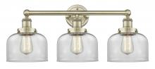  616-3W-AB-G72 - Bell - 3 Light - 26 inch - Antique Brass - Bath Vanity Light