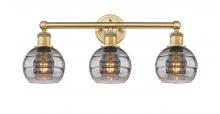  616-3W-BB-G556-6SM - Rochester - 3 Light - 24 inch - Brushed Brass - Bath Vanity Light