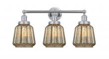  616-3W-PC-G146 - Chatham - 3 Light - 25 inch - Polished Chrome - Bath Vanity Light