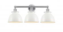  616-3W-PC-M14-W - Adirondack - 3 Light - 26 inch - Polished Chrome - Bath Vanity Light