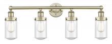  616-4W-AB-G314 - Dover - 4 Light - 32 inch - Antique Brass - Bath Vanity Light