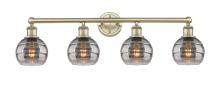  616-4W-AB-G556-6SM - Rochester - 4 Light - 33 inch - Antique Brass - Bath Vanity Light