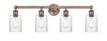  616-4W-AC-G342 - Hadley - 4 Light - 32 inch - Antique Copper - Bath Vanity Light