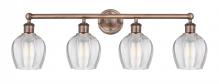  616-4W-AC-G462-6 - Norfolk - 4 Light - 33 inch - Antique Copper - Bath Vanity Light