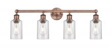  616-4W-AC-G804 - Clymer - 4 Light - 31 inch - Antique Copper - Bath Vanity Light