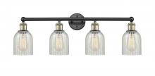  616-4W-BAB-G2511 - Caledonia - 4 Light - 32 inch - Black Antique Brass - Bath Vanity Light